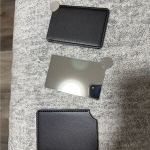 Black Card Holder with Mirror